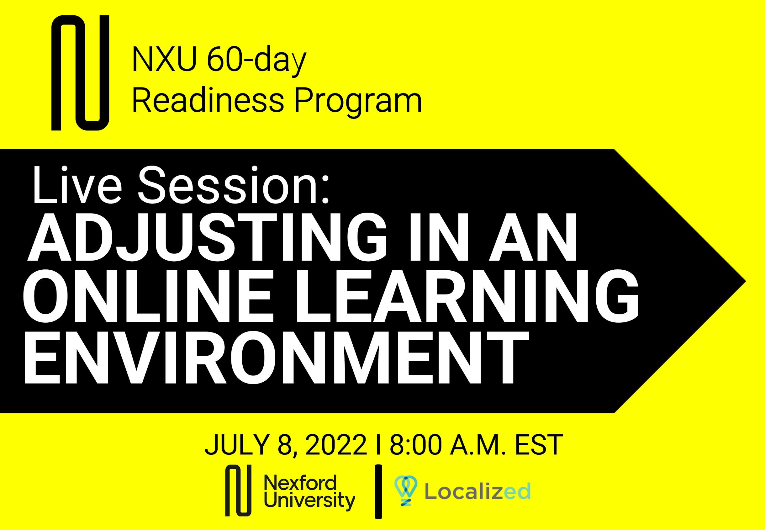 Live Session: Adjusting in an Online Learning Environment